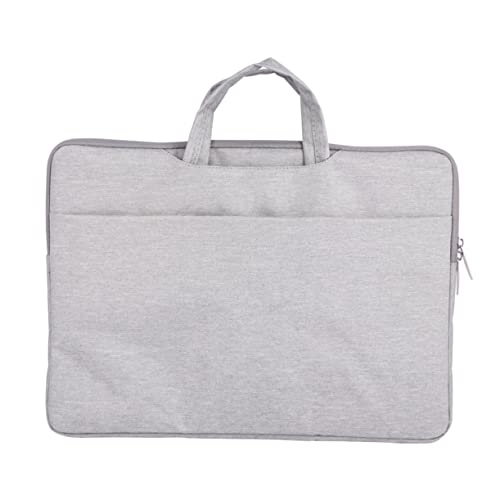 FUNNETOYU Wasserdichte Laptop Handtasche Multifunktional Praktische Notebook Schutzhülle Leichte Notebook Laptoptasche für Damen und Herren Robust und Stilvoll Hellgrau von FUNNETOYU