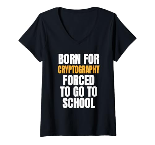 Damen Lustiges Geschenk für die Kryptographie T-Shirt mit V-Ausschnitt von FUNNY GIFT FOR CROSSWORD PUZZLE PLAYER