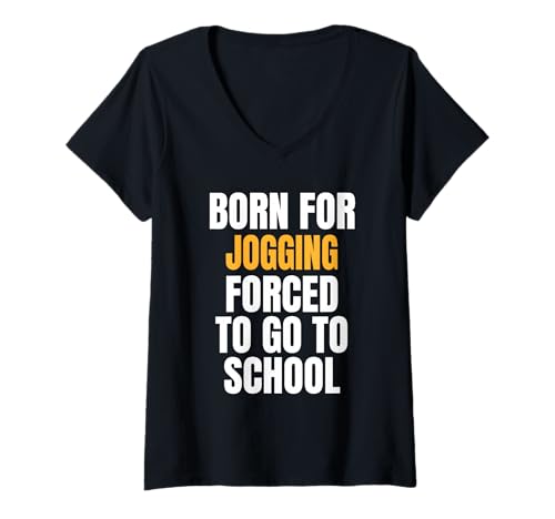 Damen Lustiges Geschenk für Joggen T-Shirt mit V-Ausschnitt Damen Lustiges Geschenk für Joggen T-Shirt mit V-Ausschnitt von FUNNY GIFT FOR JOGGER