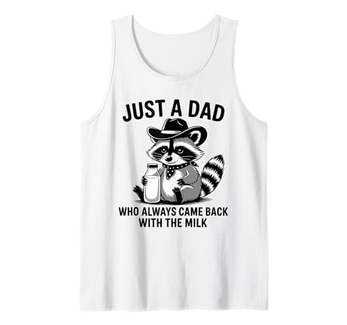 Just A Dad Who Always Came Back Vatertag Lustig Herren Retro Tank Top von FUNNY fathers day Gifts