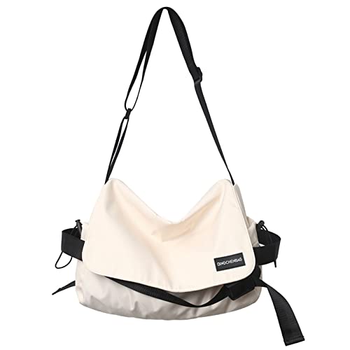 Sports Gym Sling Bag Weekender-Taschen for Damen und Herren Messenger Bag mit großer Kapazität (Color : Weiss) von FUNNYBSG