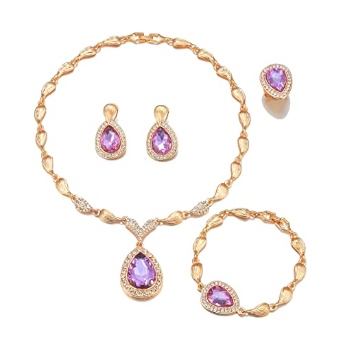 FUNOJOY Luxuriöses Schmuck-Set für Damen, Afrika Dubai, 18 Karat vergoldet, Hochzeit, Strasssteine, Kristall, Lätzchen, Statement-Halskette, Ohrringe, Set für Braut, Party, Abschlussball, one size FUNOJOY Luxuriöses Schmuck-Set für Damen, Afrika Dubai, 18 Karat vergoldet, Hochzeit, Strasssteine, Kristall, Lätzchen, Statement-Halskette, Ohrringe, Set für Braut, Party, Abschlussball, one size von FUNOJOY