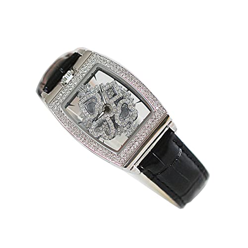 FUNOMOCYA 1 STK Damenuhr Retro Uhr Vintage Armbanduhr Blumendesign-Armbanduhr Diamantbesetzte Armbanduhr Damenarmbanduhr deko Anmut schmücken Kristalluhr Anschauen Student Rostfreier Stahl von FUNOMOCYA