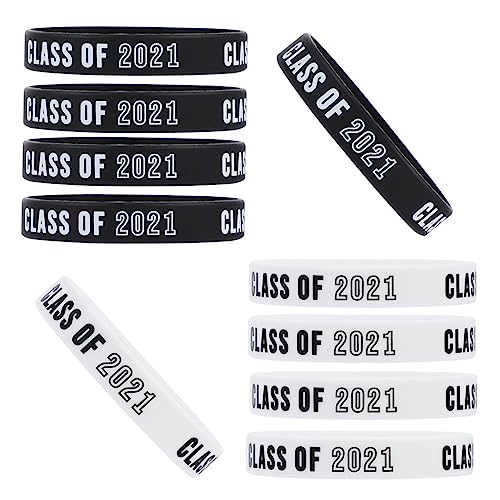 FUNOMOCYA 10 Stück Graduation Silikonarmband für Abschlussfeiern Token und Erinnerungen Stilvolles Armband für Teenager und Mädchen von FUNOMOCYA