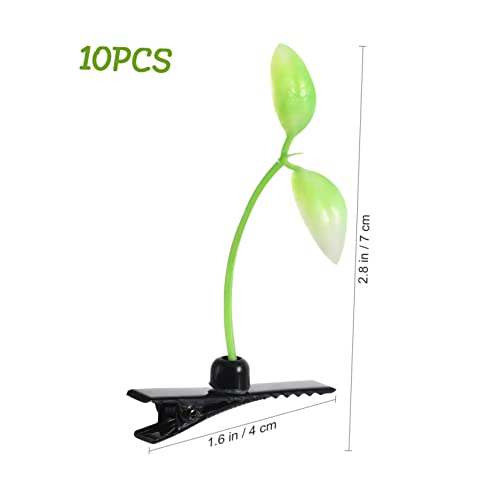 FUNOMOCYA 10 Stück Teiliges Niedliche Haarspangen aus Robustem und PE Grüne Haarklammern für Damen Vielseitiger Haarschmuck für Party und Alltag von FUNOMOCYA