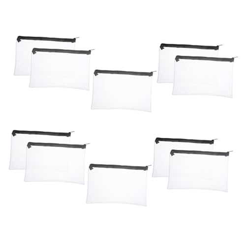 FUNOMOCYA 10stücke Transparentes Federmäppchen Mit Reißverschluss Durchsichtige Stifttasche Aus PVC Tragbare Aktentasche Für Mädchen Geeignet Für Schule Büro Und Reisen Wasserdichtes von FUNOMOCYA