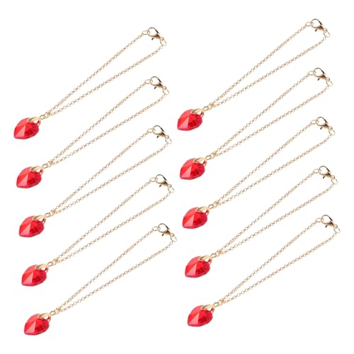 FUNOMOCYA 10 Stück Wiedergeburtspuppe Schmuck Dekor Puppe Halskette Mädchen Anziehschmuck So Tun Als Ob Schmuck Puppe Halsketten Miniatur Legierung von FUNOMOCYA