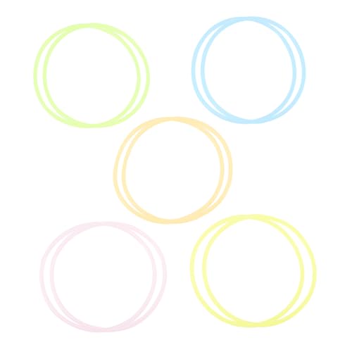 FUNOMOCYA 10 Teiliges Silikonarmband Elastische Weiche Jelly Armbänder in Leuchtenden Farben Hautfreundlich Vielseitig Verwendbar als Handband oder Haarschmuck für Retro Partys und von FUNOMOCYA