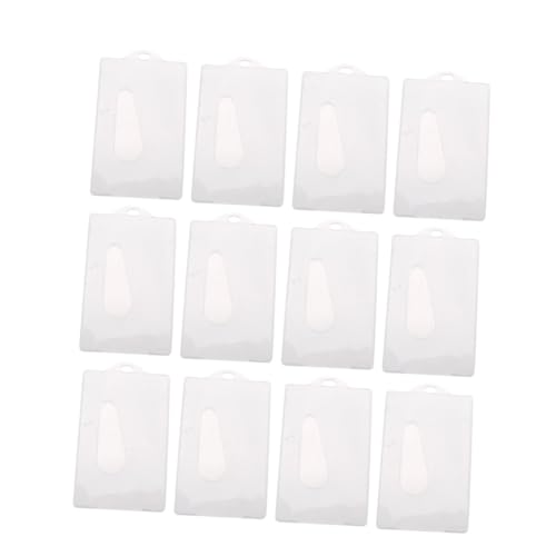FUNOMOCYA 12 Stück Teiliges Ausweishüllen aus Robustem Frosted Transparentem Kunststoff Leichter Kartenetui mit Lochöffnung Passend für Bus Bank und Mitgliedskarten Praktische Schutzhülle von FUNOMOCYA