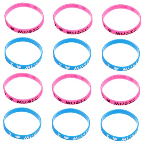 FUNOMOCYA 12 Stück Teiliges I Love Music Silikonarmbänder mit Eingraviertem Muster Farbenfrohe Dehnbare Festival Armbänder Blau und für Musikveranstaltungen und Konzerte FUNOMOCYA 12 Stück Teiliges I Love Music Silikonarmbänder mit Eingraviertem Muster Farbenfrohe Dehnbare Festival Armbänder Blau und für Musikveranstaltungen und Konzerte von FUNOMOCYA