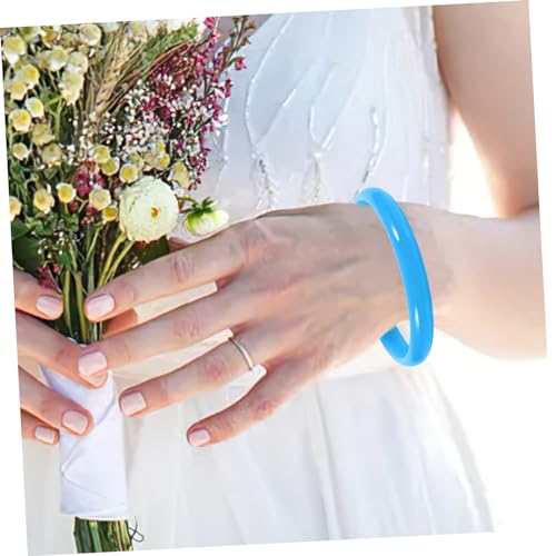 FUNOMOCYA 12 Stück Teiliges Set Candy Farbige Kunststoffarmbänder für Frauen und Leichte Bangles als Dekorativer Schmuck Vielseitig Kombinierbar Einfach zu Tragen von FUNOMOCYA