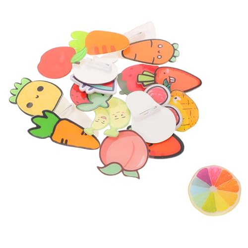 FUNOMOCYA 19 Stück Acryl Obstform Anstecknadeln für Rucksäcke Lustige und Kreative Accessoires für Kleidung und Sommer Outfits von FUNOMOCYA