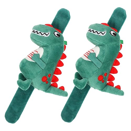 FUNOMOCYA 2 Stck Plüsch Dinosaurier Schnapparmbänder Armband Kuscheltier Design Niedlich Party von FUNOMOCYA
