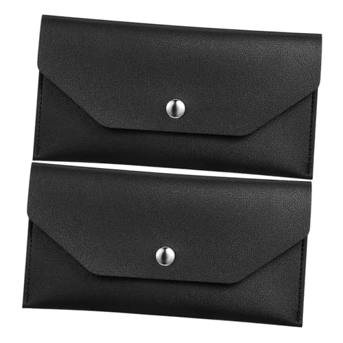 FUNOMOCYA 2 Stück Budget Cash Envelope Wallet aus Pu-Leder Wiederverwendbarer Geldbeutel für Damen Leicht Multifunktional mit Schlankem Design für Geldplanung und Organisation Unterwegs von FUNOMOCYA