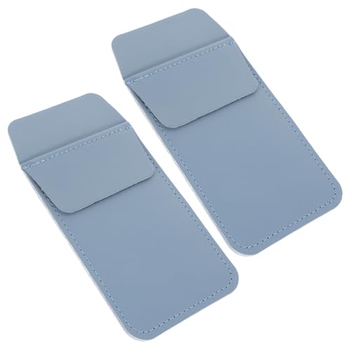 FUNOMOCYA 2 Stück PU Leder Stiftetui Multifunktionale Arzt Krankenschwester Pen Tasche Tragbares Federmäppchen für Stifte Karten und Ausweise Praktischer Organizer in Nebelblau von FUNOMOCYA