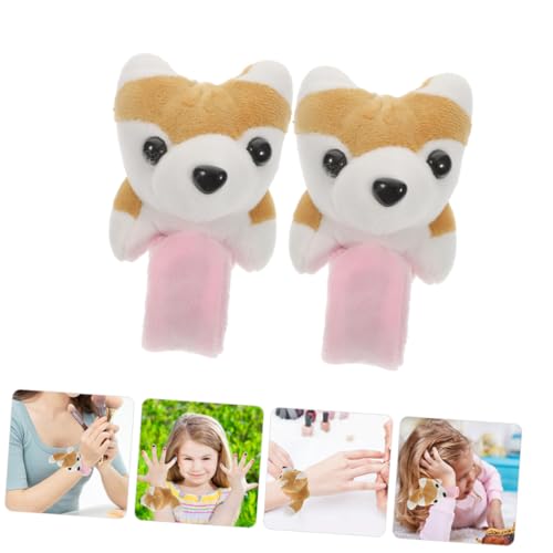 FUNOMOCYA 2 Stück Plüsch Slap Wristband Kuscheliges Cartoon Armband Sanft Komfortabel Für Party von FUNOMOCYA
