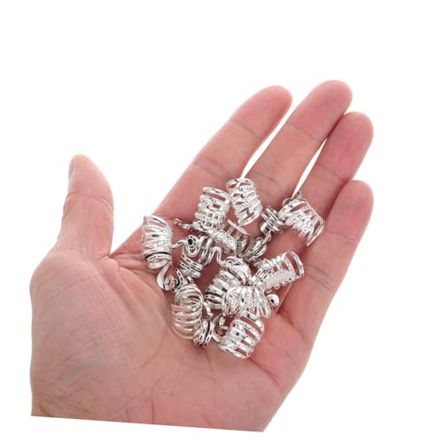 FUNOMOCYA 20 Stück Teiliges Dreadlock Schmuck aus Silbernen Hohlringförmigen Haar Manschetten für Braids Vielseitige Festival Haar Accessoires Langlebige Haarring Verzierungen für Party und von FUNOMOCYA