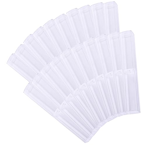 FUNOMOCYA 20 Stück Teiliges Transparentes Stifteetui aus Robustem Kunststoff Klarer Organizer für Kugelschreiber und Füllfederhalter Kompakte Aufbewahrungsbox für Stifte für Schule und Büro von FUNOMOCYA