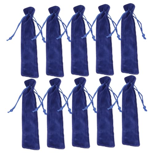 FUNOMOCYA 20 Stück Teiliges Zugband Stiftbeutel aus Doppelseitigem Dickem Fleece Kratzfest Tragbar Praktisches Federmäppchen für Schüler Büroangestellte und Stifteschutz von FUNOMOCYA