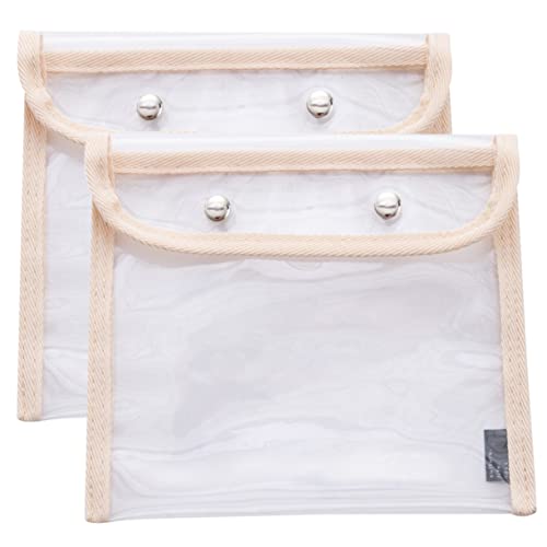 FUNOMOCYA 2Stücke Stiftbeutel Transparentes Mäppchen mit Großer Kapazität für Schule und Freizeit und Wiederverwendbar für Stifte Münzen und Kleine Utensilien von FUNOMOCYA