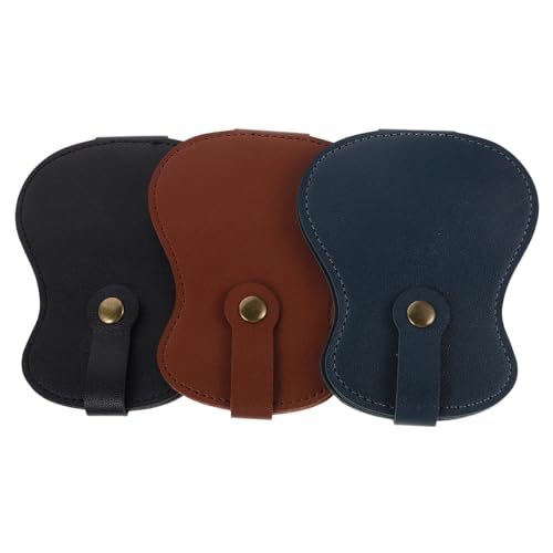 FUNOMOCYA 3 Stück Teiliges Gitarrenplektrum-etui aus Pu-Leder Großer Kapazität Kompakter Pick-Organizer mit Fächern für Verschiedene Tragbar und Kratzfest Geeignet für Akustik von FUNOMOCYA