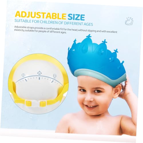 FUNOMOCYA 3 Stück Wasserdichte Duschhauben mit Verstellbarem Haarwaschschutz Augenschutz und Ohrenschutz Flexible Hautfreundliche Badekappen für Junge Mädchen und Kleinkinder für von FUNOMOCYA