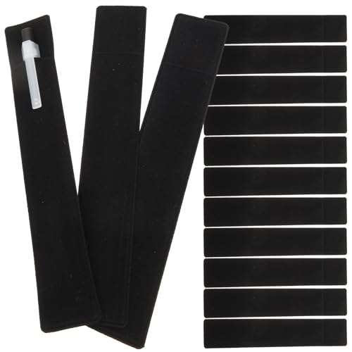 FUNOMOCYA 30 Stück Teiliges Schwarze Einseitig Samtige Dicke Einzelfedermäppchen Stiftbeutel für Geschenkverpackung Langlebige Stiftschutztaschen zur Sicheren Aufbewahrung von von FUNOMOCYA