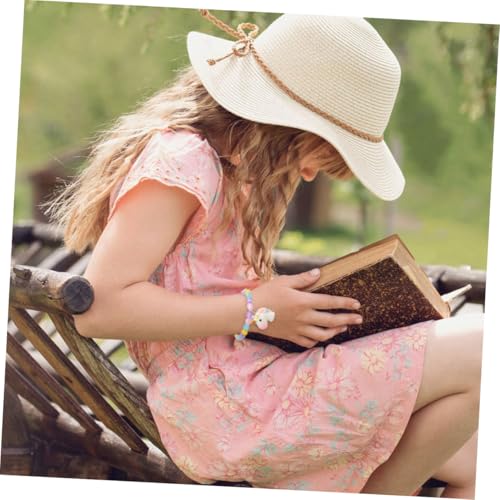 FUNOMOCYA 4 Stück Teiliges Einhorn armbandset für Mädchen Bunte Acrylperlen Kinderfreundlicher Schmuck Farbenfrohes Freundschaftsarmband für Geburtstag Party und Alltag Geschenk für Junge von FUNOMOCYA