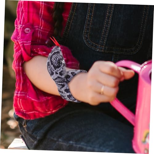FUNOMOCYA 4 Stück Teiliges Snake Slap Armband für Weiches Plüschmaterial Einfach Anzulegen Lustiges Tierarmband für Motto partys und Geburtstagsgeschenke Geeignet für Jungen und Mädchen von FUNOMOCYA