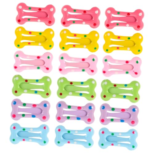 FUNOMOCYA 40 Stück Teiliges Bunte Haarspangen Kawaii Knochenform Niedliche Haarklammern für Junge Mädchen und Kleinkinder Gepunktetes Design Schonend für Feines Babyhaar Modische Haarschmuck von FUNOMOCYA