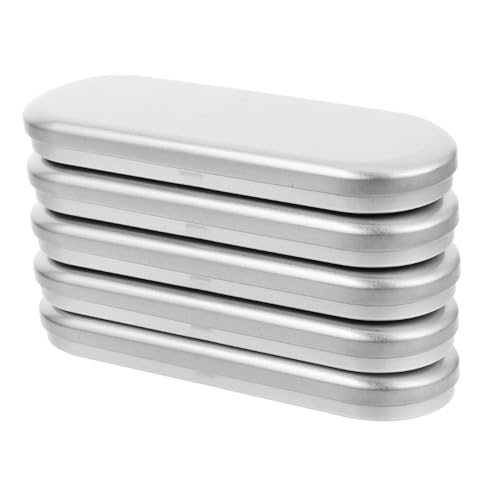 FUNOMOCYA 5 Stück Teiliges Blechbox für Schreibwaren Multifunktionale Metallfedermäppchen wasserdichte und Tragbare Stifte Aufbewahrungsbox für Schule und Büro von FUNOMOCYA