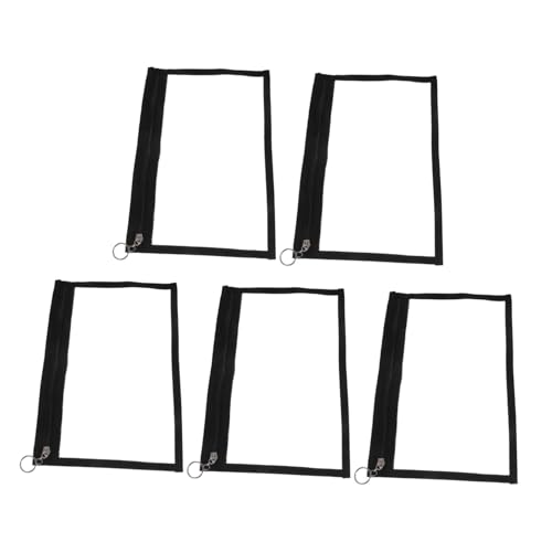 FUNOMOCYA 5 Stück Teiliges Kleine wasserdichte PVC Stifttaschen mit Reißverschluss Transparente Multifunktionale Organizer-Beutel für Büro Schule und Reise Professionelles Design mit von FUNOMOCYA