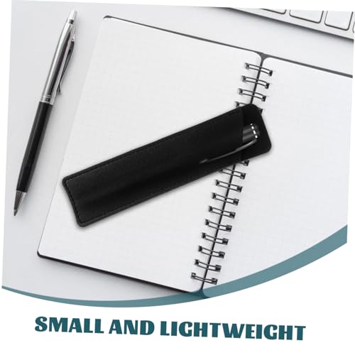 FUNOMOCYA 5 Stück Teiliges Leder Stiftetui Großer Fassungsvermögen Pen Sleeve für Füllfederhalter und Kugelschreiber Kratzfeste Leichte Aufbewahrungstasche in Schwarz Rot Braun von FUNOMOCYA