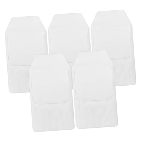 FUNOMOCYA 5 Stück Teiliges PVC Taschen Organizer für Kittel und Hemden Transparenter Stifthalter und Auslaufschutz Vielseitiger Pocket Protector für Ärzte Krankenschwestern und Berufstätige von FUNOMOCYA