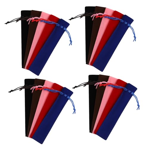 FUNOMOCYA 50 Stück Fleece -Stiftbeutel Bleistifthalter für das Klassenzimmer Stifttaschen für Studenten kleines Federmäppchen tragbares federmäppchen Stiftverpackungstasche Flanell von FUNOMOCYA