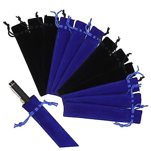 FUNOMOCYA 50 Stück Stifthüllen Stifttaschen Zum Verpacken Füllfederhaltertasche Kugelschreibertasche Einzelne Stifthülle Stifthalter Mit Kordelzug von FUNOMOCYA
