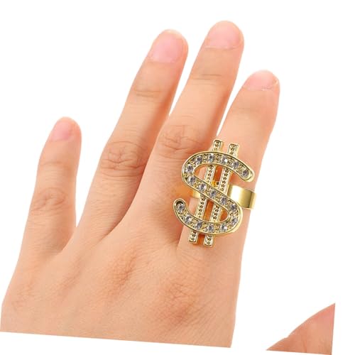 FUNOMOCYA 6 Stück Teiliges Glamouröse Punk Statement Ringe mit Funkelnden Kristallen für Damen Herren Goth Party Accessoires Hip Hop Schmuck für Maskerade Rock und Disco Events von FUNOMOCYA