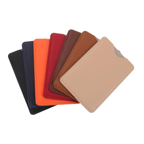 FUNOMOCYA 7 Stück Teiliges PU Leder Kartenetui mit RFID Schutz Schlanker Leichter Bankkartenhalter für Geldbörsen und Taschen Magnetische Abschirmung für Datenschutz und Sichere Zahlungen von FUNOMOCYA