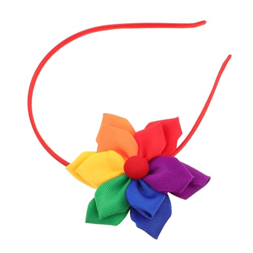 FUNOMOCYA Buntes Blumen Haarband aus Weichem Band mit Handgefertigten Blüten Mehrfarbiges Regenbogen Design Vielseitiges Boho Accessoire für Frauen Party und Festival Kostüm Komfortabel und von FUNOMOCYA