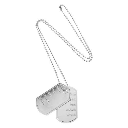 FUNOMOCYA Dog Tag Halskette Herren Erkennungsmarke Kette für Cosplay Kostüm Party Karneval Zubehör von FUNOMOCYA