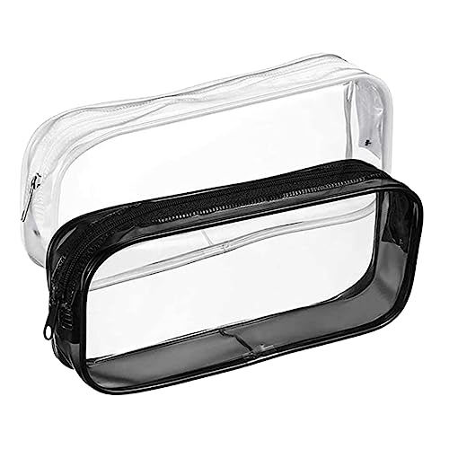 FUNOMOCYA 2stücke Stiftetasche Transparent Mit Reißverschluss Stiftehalter Für Schule Büro von FUNOMOCYA