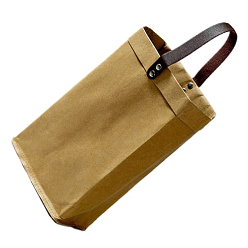 FUNOMOCYA Filztasche Für Weinflasche Geschenktüte Aus Kraftpapier Und Leder Reiß Und Feuchtigkeitsbeständig Mehrfach Wiederverwendbar von FUNOMOCYA