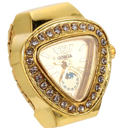 FUNOMOCYA Fingeruhr Kleiner Ringuhr Zarte Studenten Uhr Edelstahl Retro Dekorative Ring Uhr Für Damen Und Herren 2,5cm von FUNOMOCYA