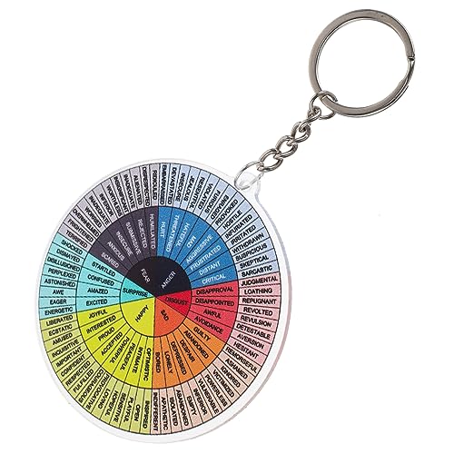 FUNOMOCYA Gefühlsrad Schlüsselanhänger aus Aluminiumlegierung Bastel Schlüsselanhänger mit Emotionenrad Robustes Material Dekorativer Anhänger für Schlüssel Rucksack oder Tasche von FUNOMOCYA