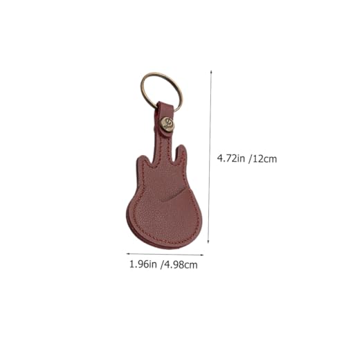 FUNOMOCYA Gitarre Plektrum Aufbewahrungstasche Gitarrenförmiger Pick Halter Keychain Organizer Strapazierfähiges Pick Carry Bag für Akustik Gitarre Ukulele Bass von FUNOMOCYA