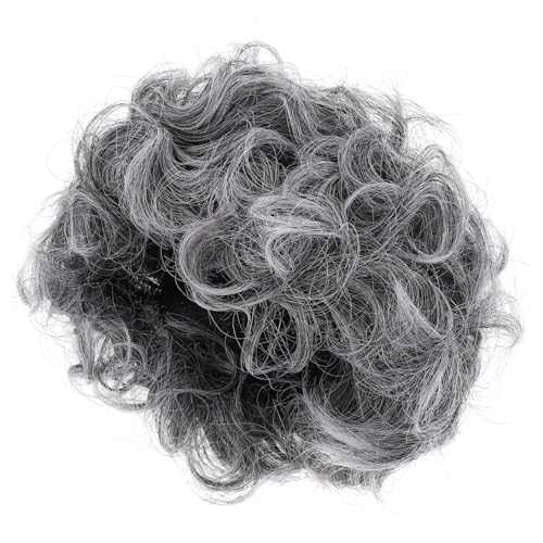 FUNOMOCYA Graue Großmutter Perücke Damen Lockige Synthetische Perücke für Kostüm Alte Frau Cosplay Party Bühnenauftritt Zubehör von FUNOMOCYA