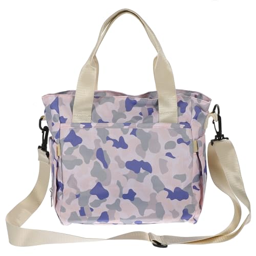 FUNOMOCYA Große Wickeltasche für Unterwegs mit Isolierten Flaschenfächern Geräumige Mutter Babytasche in Modischem Blau Camouflage Vielseitig als Hand Umhängetasche für Babyversorgung und von FUNOMOCYA
