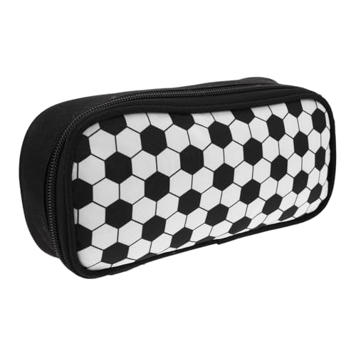 FUNOMOCYA Großes Fußball Federmäppchen mit Reißverschluss Robuster Polyester Stiftemappe für Jungen und Mädchen Geräumiges Rechteckiges Schulmäppchen als Praktischer Back-to-School Organizer von FUNOMOCYA