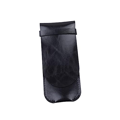 FUNOMOCYA Handgefertigtes Leder Federmäppchen Vintage Stifteetui Stiftschutz für Büro Schule Erwachsene Schwarz von FUNOMOCYA