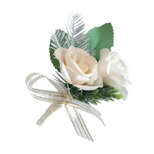 FUNOMOCYA Hochzeitsblumen Brosche aus Kunstblumen Corsage für Brautjungfern Hochzeitsfeiern Stilvolles Accessoire für Partys Ergänzung zu Kleidern Anzügen von FUNOMOCYA